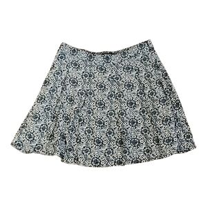 Forever 21 Black and Taupe Patterned Flare Mini Skirt - Size XS